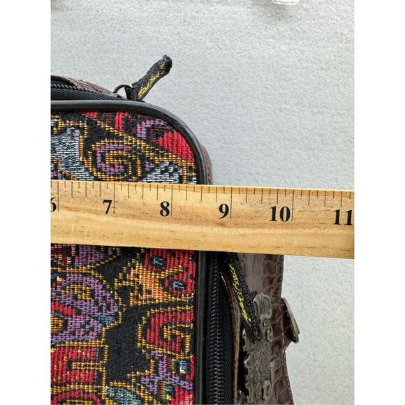 Laurel Burch Womens Multicolor Cat Faces Travel Cosmetic Makeup Train Case - Picture 10 of 12